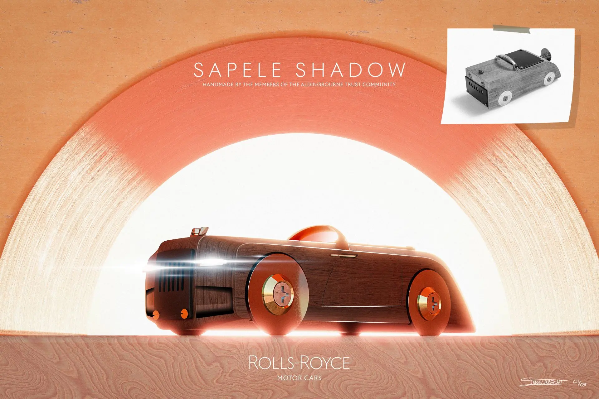Rolls royce artwork supports aldingbourne trust charity