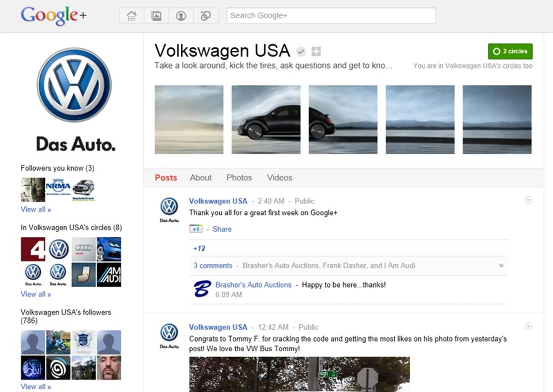 Volkswagen USA Google+