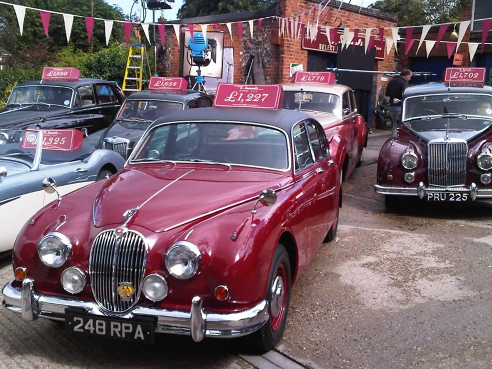 The famous burgundy red Mk II Jaguar