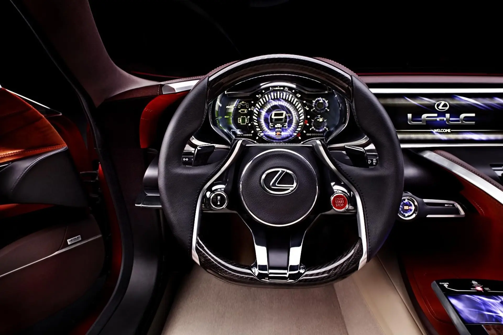 LF-LC Hybrid Sports Coupe Concept dashboard