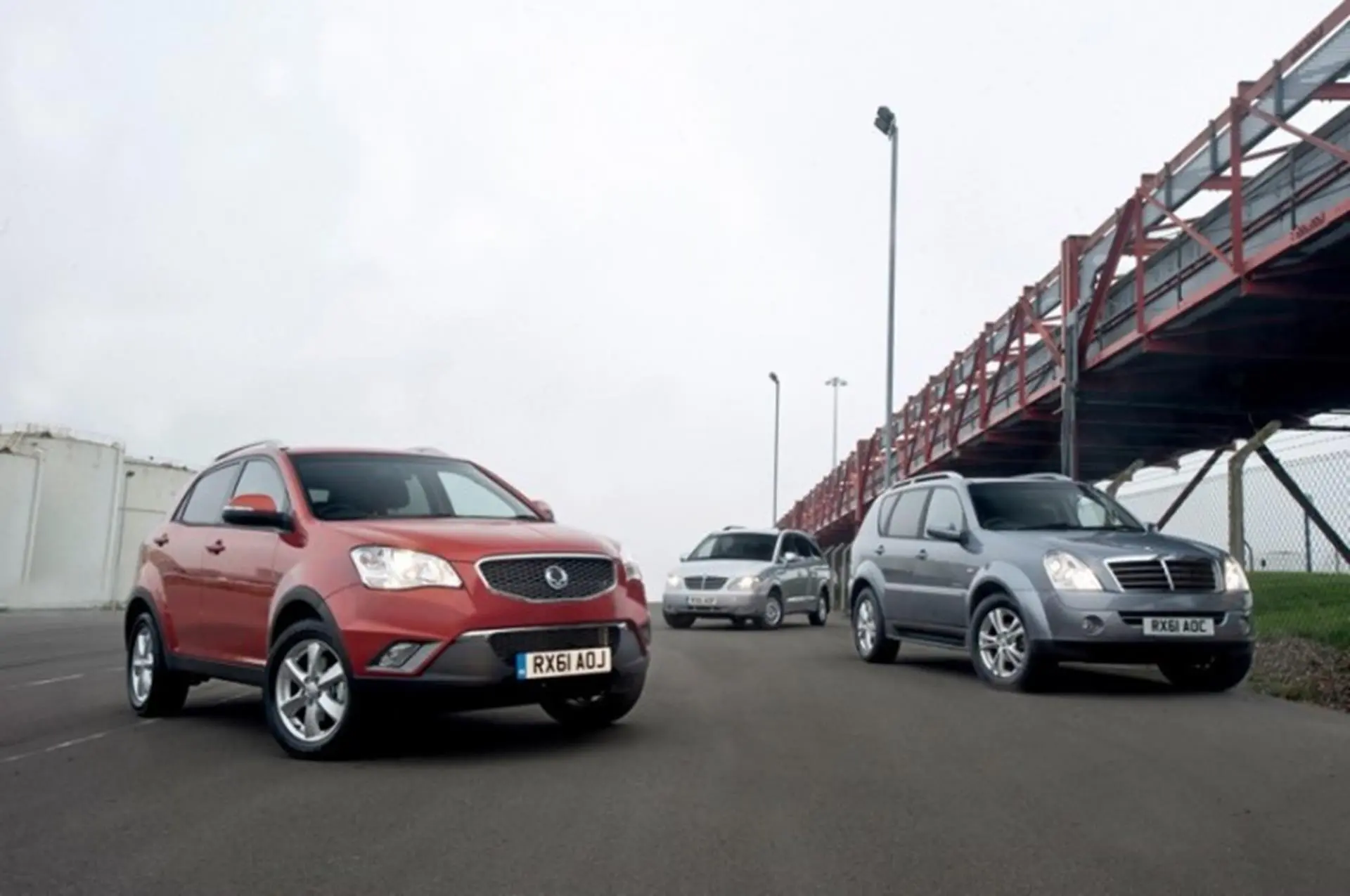 L-R: SsangYong Korando, Rodius and Rexton