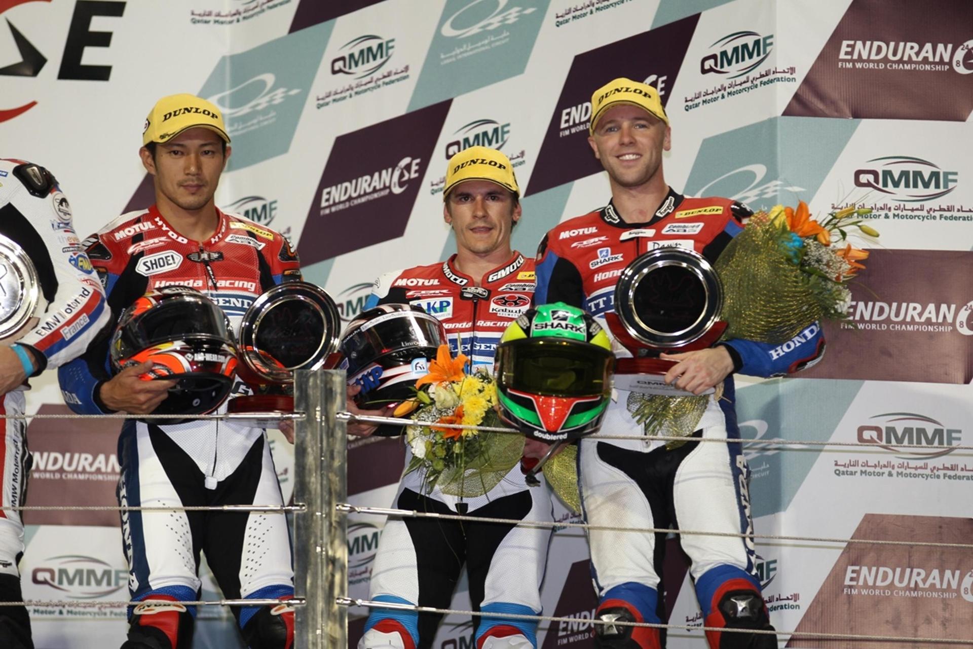 HONDA TT LEGENDS ON THE PODIUM IN DOHA