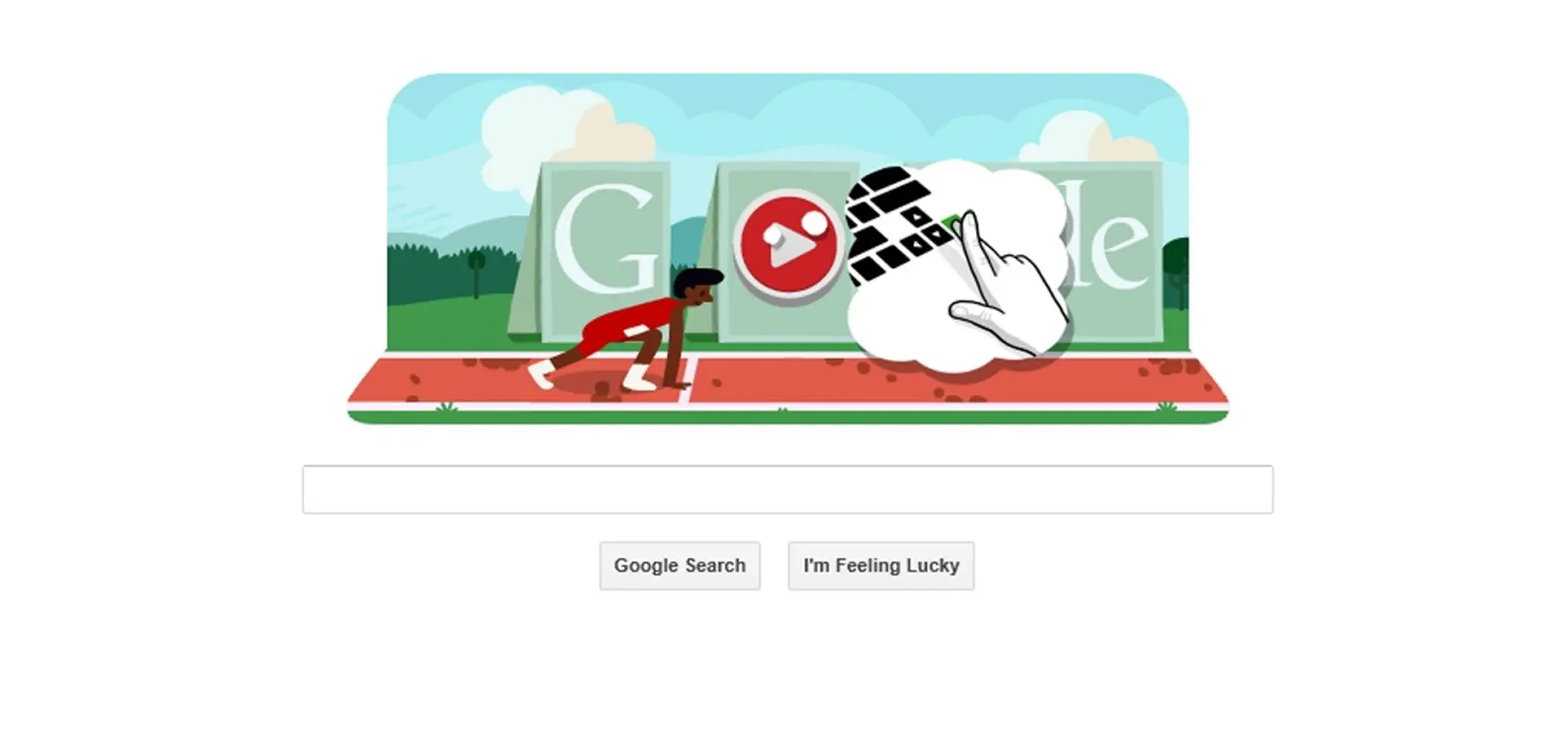 London 2012 hurdles doodle game