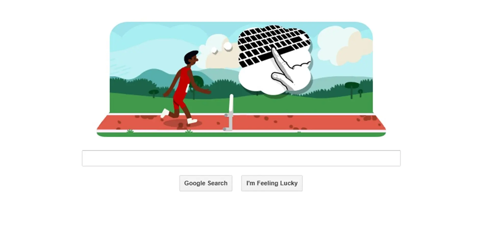 London 2012 hurdles google doodle