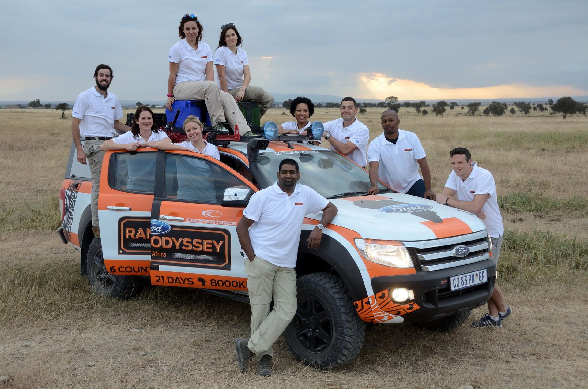 Spectacular send-off for Ford Ranger Odyssey Africa 2013