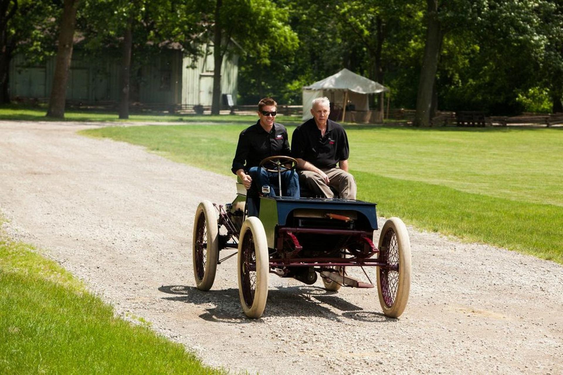 NASCAR superstar Carl Edwards drives Henry Ford’s historic 1901 Sweepstakes race car