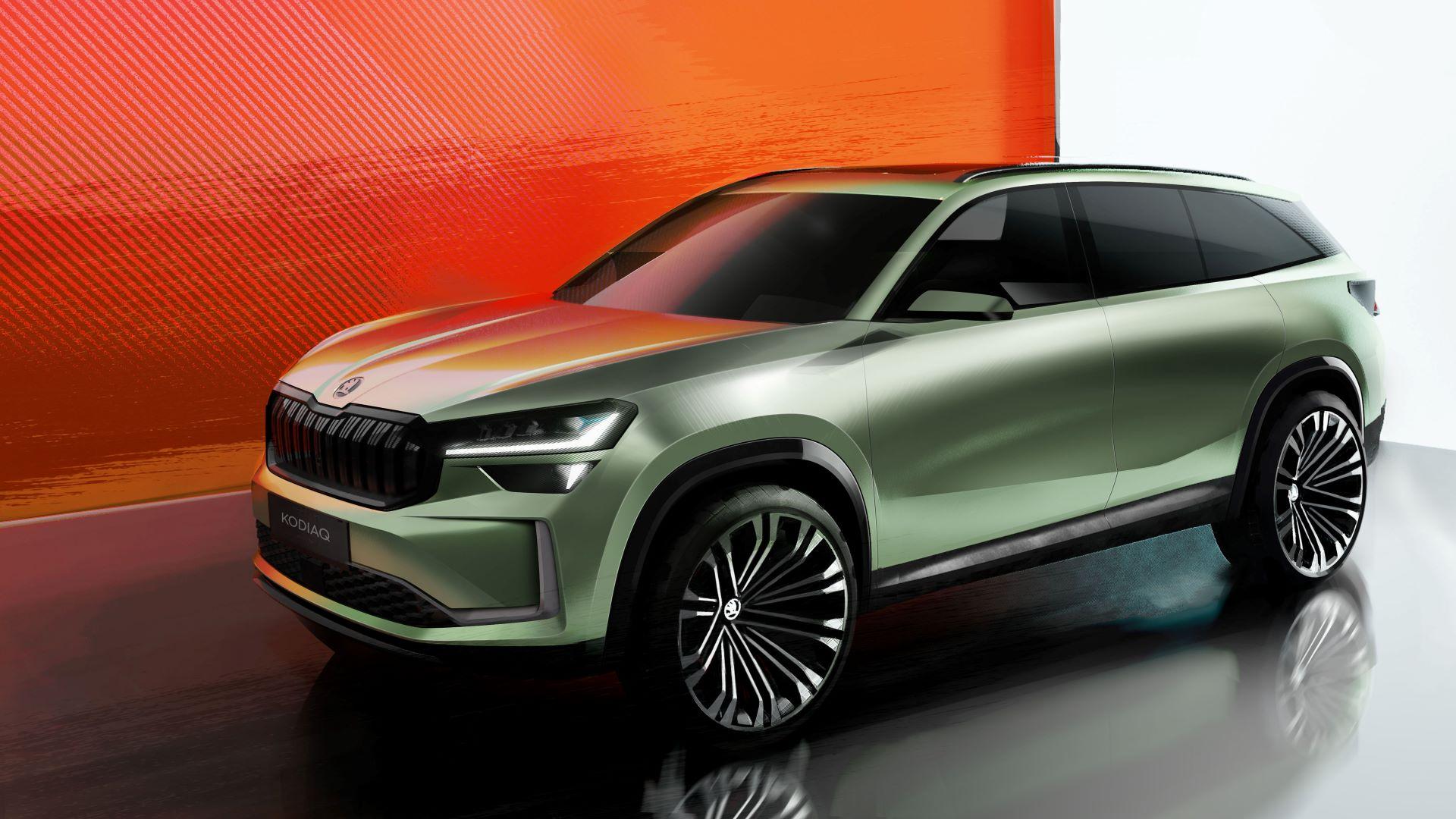 Škoda Auto reveals exterior sketches of the all-new Kodiaq