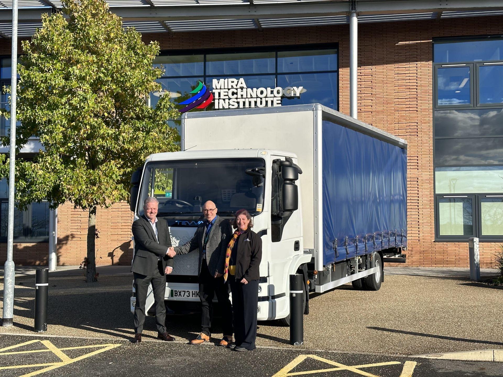 Battery-electric Tevva truck set to drive skills at MIRA Technology Institute (MTI)