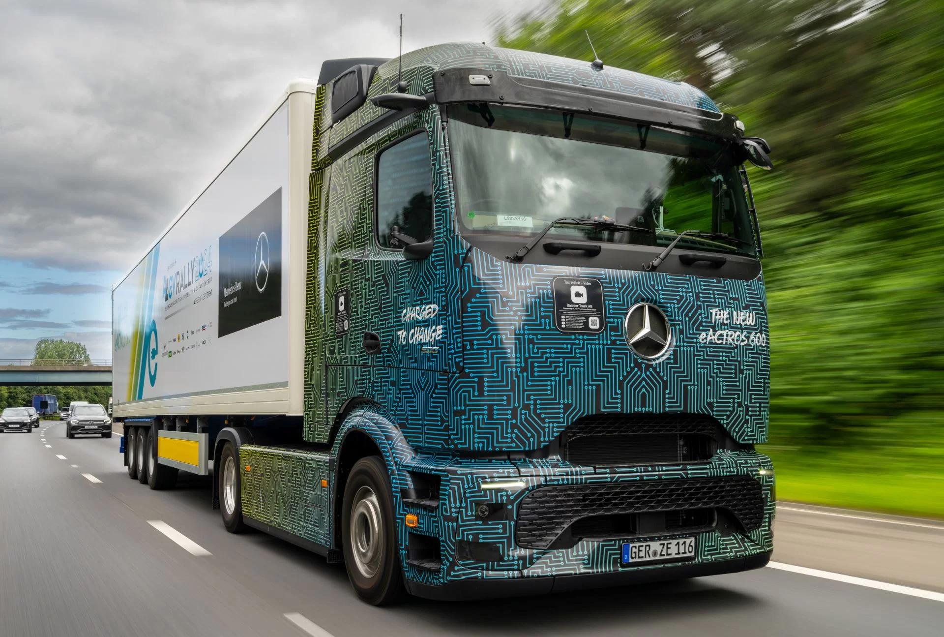 Battery-Powered Mercedes eActros 600 Conquers UK Roads in Grueling EV Rally