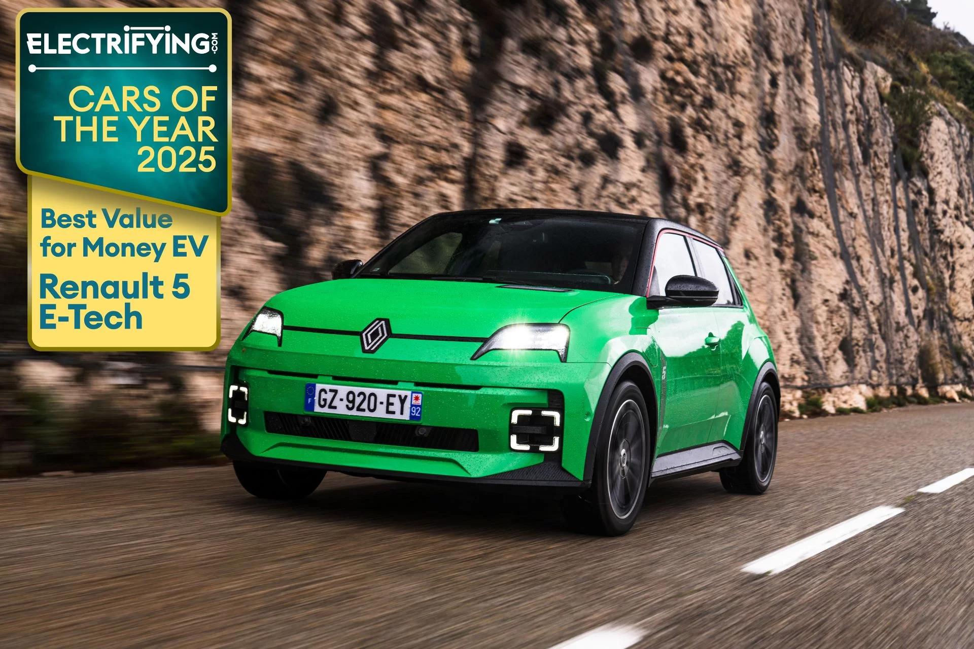Renault 5 E-Tech 100% Electric Triumphs as ‘Best Value Electric Car’ in Electrifying.com Awards