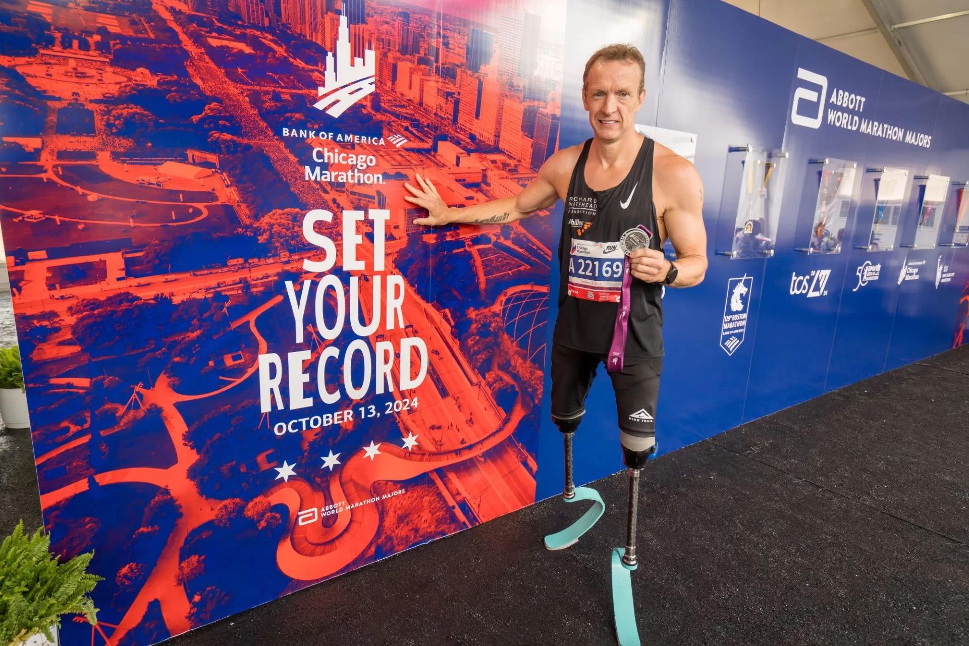 Richard Whitehead MBE Sets New Guinness World Record at Chicago Marathon, with Support from Custom Nissan ARIYA