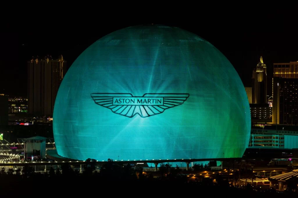 Supercar of suvs unleashed on the las vegas strip circuit as aston martin celebrates brands biggest ever f1 race weekend