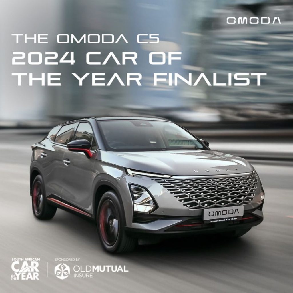 Omoda c5 earns its spot as a finalist in the 2024 south africa car of the year
