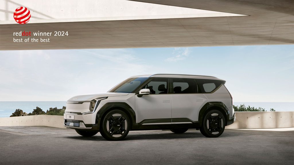 Kia ev9 wins prestigious best of the best at red dot design awards 2024