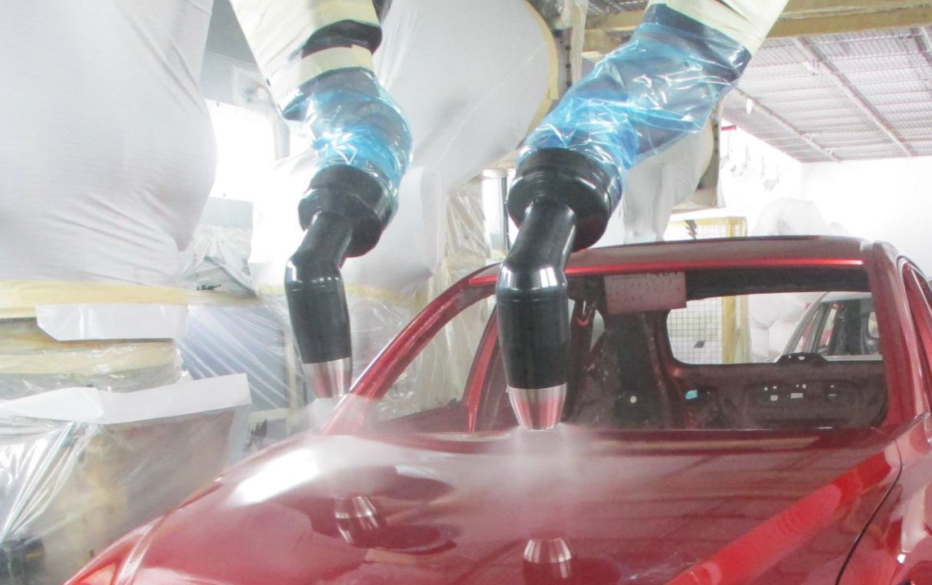 Mazdas Drive Towards Carbon Neutrality Accelerated By Abb Rb1000i S Paint Atomizers