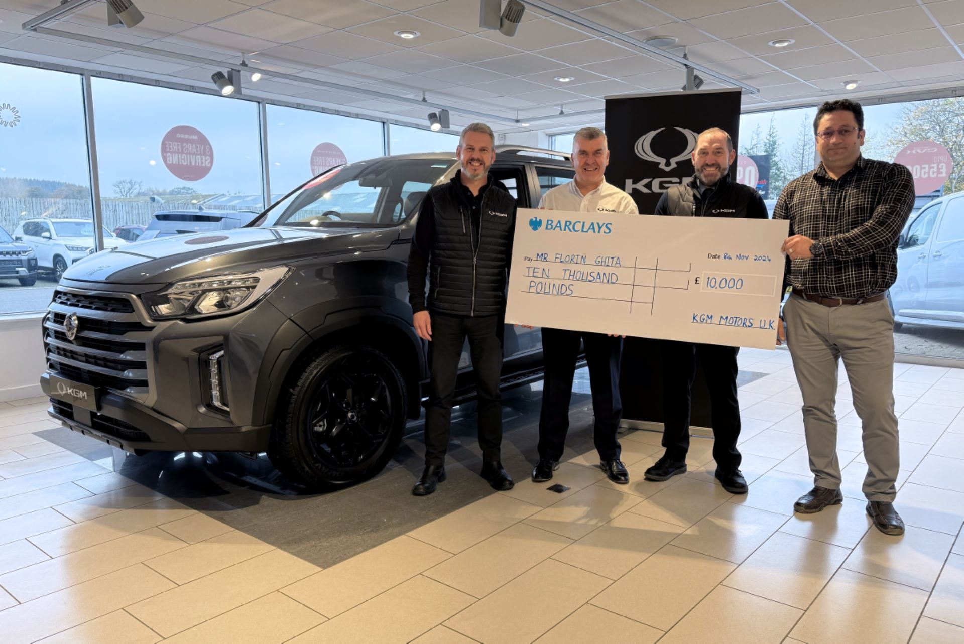 Kgm Motors Uk Celebrates 70 Years With 70000 Prize Draw Florin Ghita Wins Big