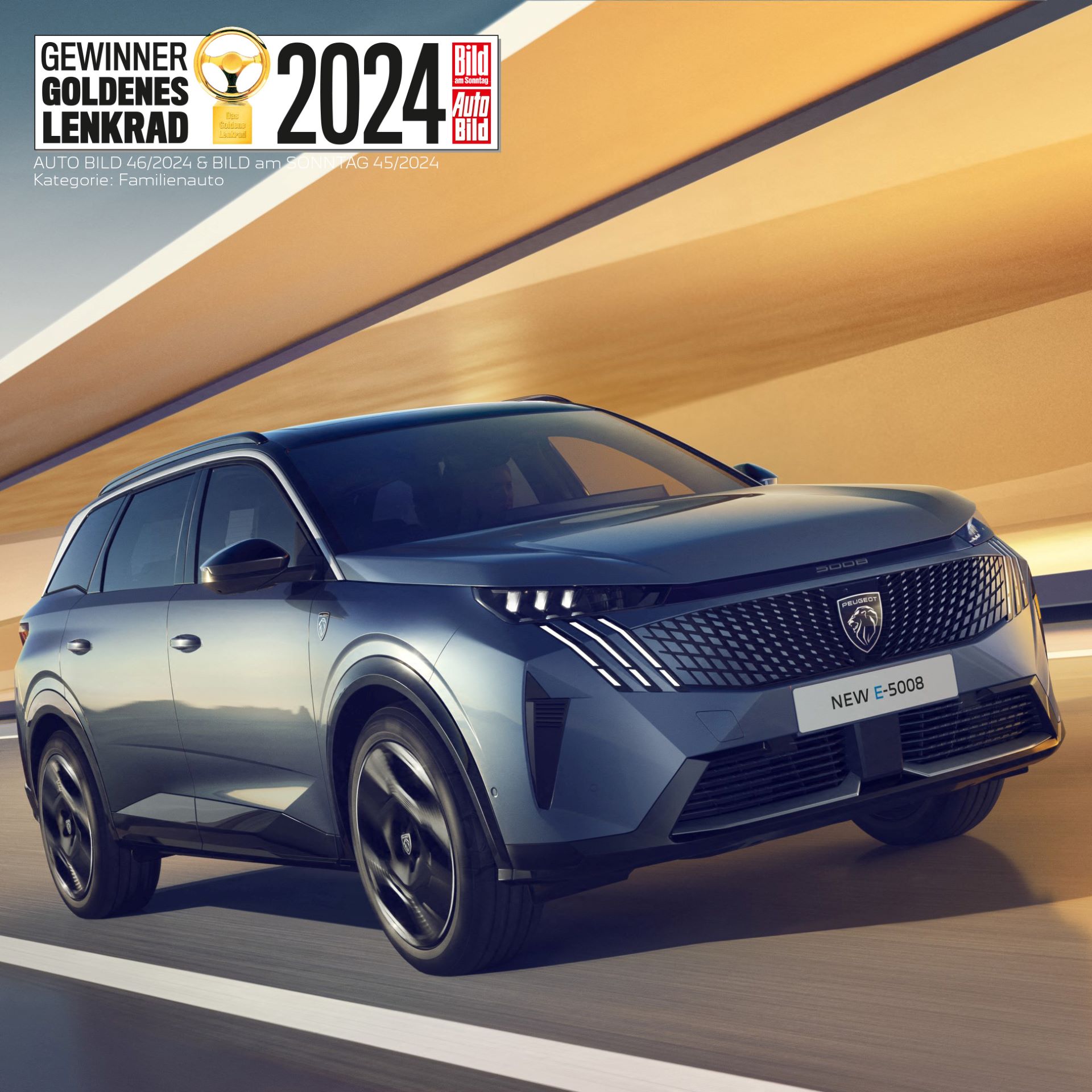 Peugeot E 5008 Wins Prestigious Golden Steering Wheel Award For 2024