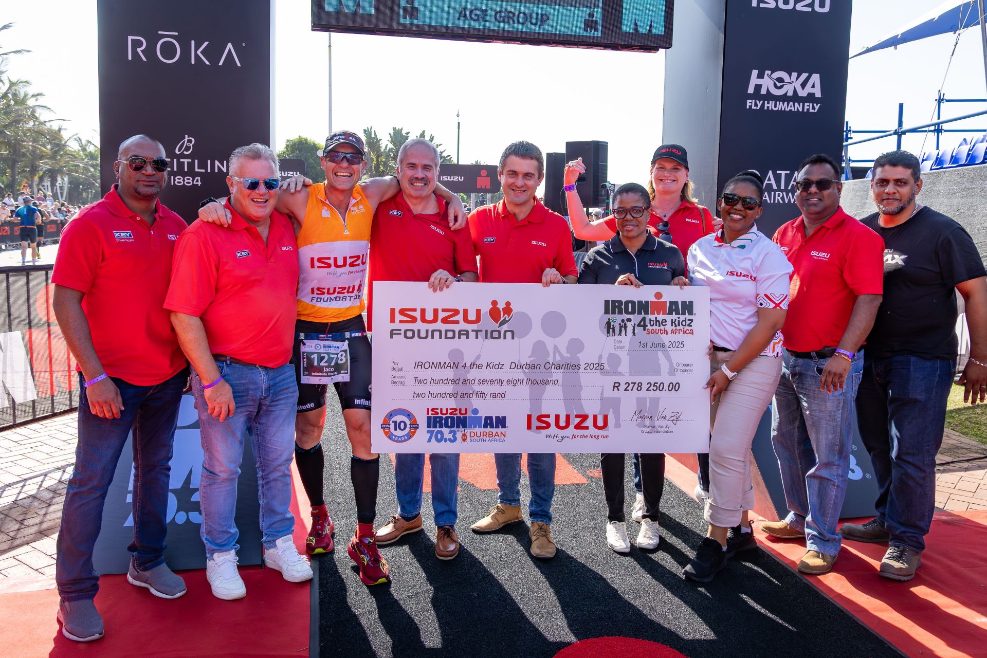 Isuzu Foundation Donates Nearly R300 000 To Support Vulnerable Youth At 2025 Ironman 70 3 Durban